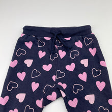 Load image into Gallery viewer, Girls Sprout, fleece lined track pants, hearts, GUC, size 1,  