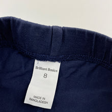 Load image into Gallery viewer, Girls Brilliant Basics, navy stretchy leggings, Inside leg: 50cm, GUC, size 8,  