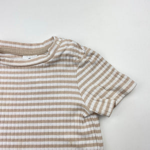 Unisex Dymples, striped ribbed tee / top, FUC, size 1,  