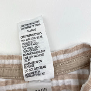 Unisex Dymples, striped ribbed tee / top, FUC, size 1,  