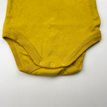 Load image into Gallery viewer, Unisex Baby Berry, yellow cotton singletsuit / romper, FUC, size 000,  