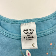 Load image into Gallery viewer, Girls Target, blue cotton tee / top, unicorn, GUC, size 000,  