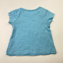 Load image into Gallery viewer, Girls Target, blue cotton tee / top, unicorn, GUC, size 000,  