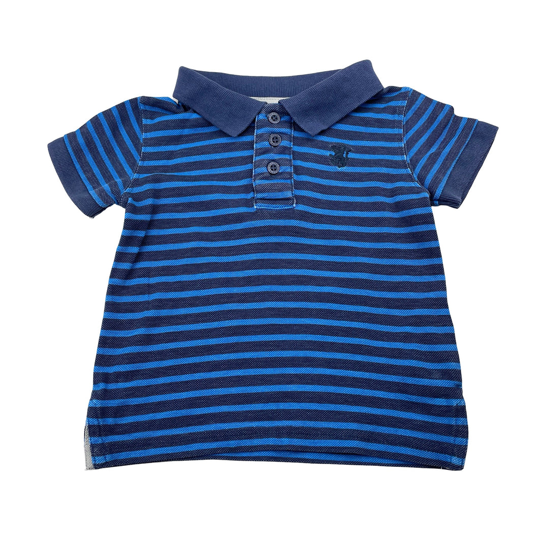 Boys Cotton On, striped cotton polo shirt top, FUC, size 2,  