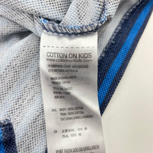 Load image into Gallery viewer, Boys Cotton On, striped cotton polo shirt top, FUC, size 2,  