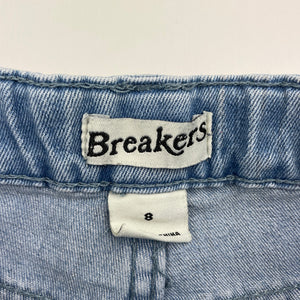 Girls Breakers, stretch denim jean shorts, adjustable, GUC, size 8,  