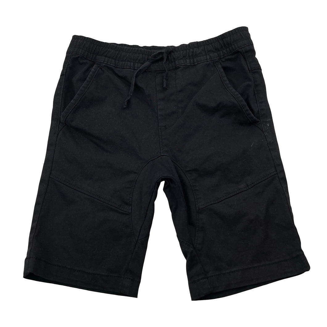 Boys Target, black stretch cotton shorts, elasticated, FUC, size 10,  