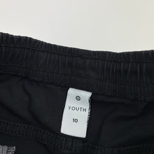 Load image into Gallery viewer, Boys Target, black stretch cotton shorts, elasticated, FUC, size 10,  