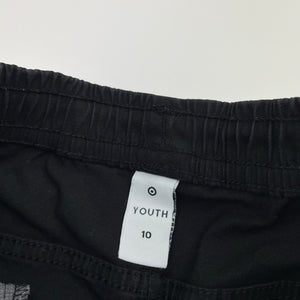 Boys Target, black stretch cotton shorts, elasticated, FUC, size 10,  