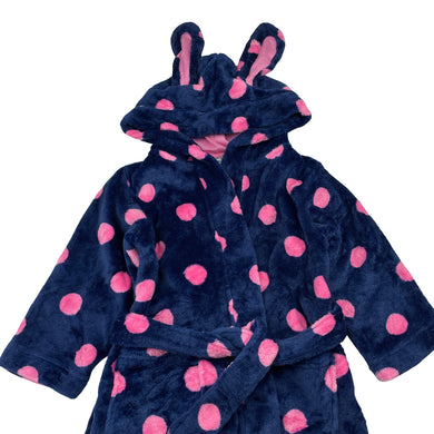 Girls Target, soft fleece dressing gown / bath robe, light mark right armpit, FUC, size 2,  