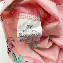 Load image into Gallery viewer, Girls cotton, pyjama top, strawberries, GUC, size 4,  