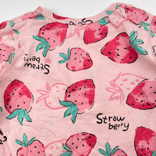Load image into Gallery viewer, Girls cotton, pyjama top, strawberries, GUC, size 4,  