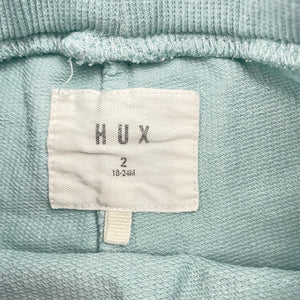 Unisex HUX, organic cotton pants, elasticated, wash fade, FUC, size 2,  