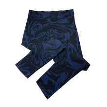 Load image into Gallery viewer, Girls M&amp;S, navy &amp; black leggings, Inside leg: 54cm, EUC, size 9-10,  