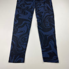Load image into Gallery viewer, Girls M&amp;S, navy &amp; black leggings, Inside leg: 54cm, EUC, size 9-10,  