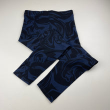 Load image into Gallery viewer, Girls M&amp;S, navy &amp; black leggings, Inside leg: 54cm, EUC, size 9-10,  