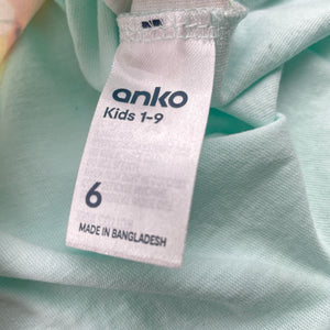 Girls Anko, cotton long sleeve tee / top, GUC, size 6,  