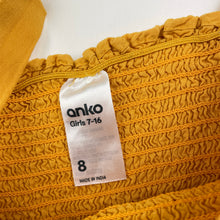 Load image into Gallery viewer, Girls Anko, shirred cropped viscose summer top, GUC, size 8,  