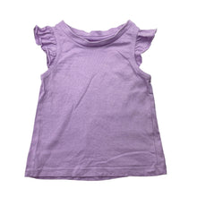 Load image into Gallery viewer, Girls Favourites, purple organic cotton tee / top, GUC, size 1,  