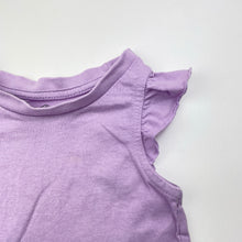 Load image into Gallery viewer, Girls Favourites, purple organic cotton tee / top, GUC, size 1,  
