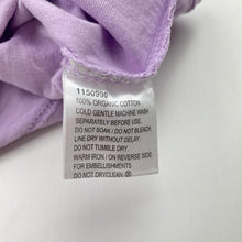 Load image into Gallery viewer, Girls Favourites, purple organic cotton tee / top, GUC, size 1,  