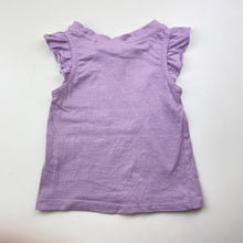 Load image into Gallery viewer, Girls Favourites, purple organic cotton tee / top, GUC, size 1,  
