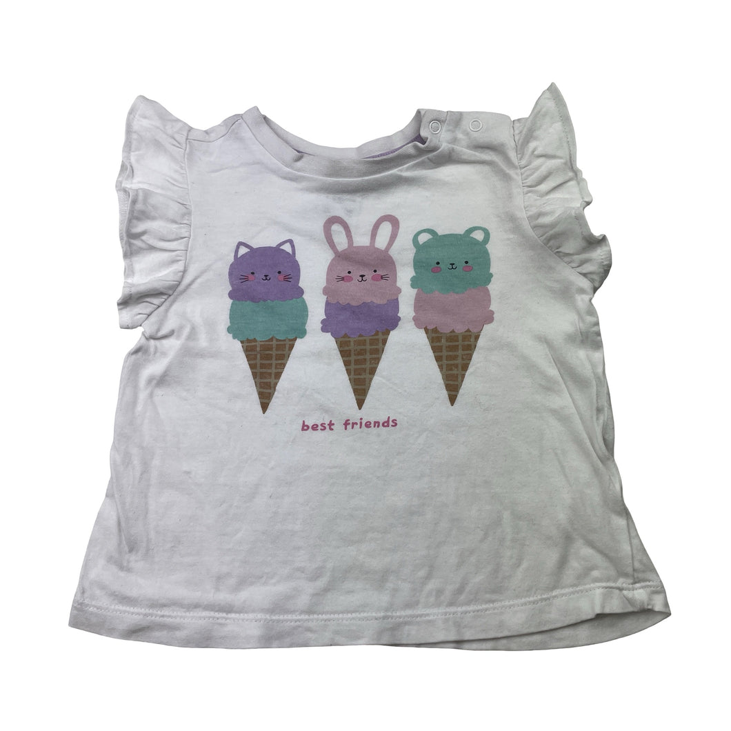 Girls Dymples, cotton tee / top, ice creams, GUC, size 0,  