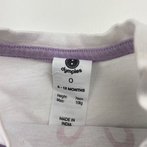 Girls Dymples, cotton tee / top, ice creams, GUC, size 0,  