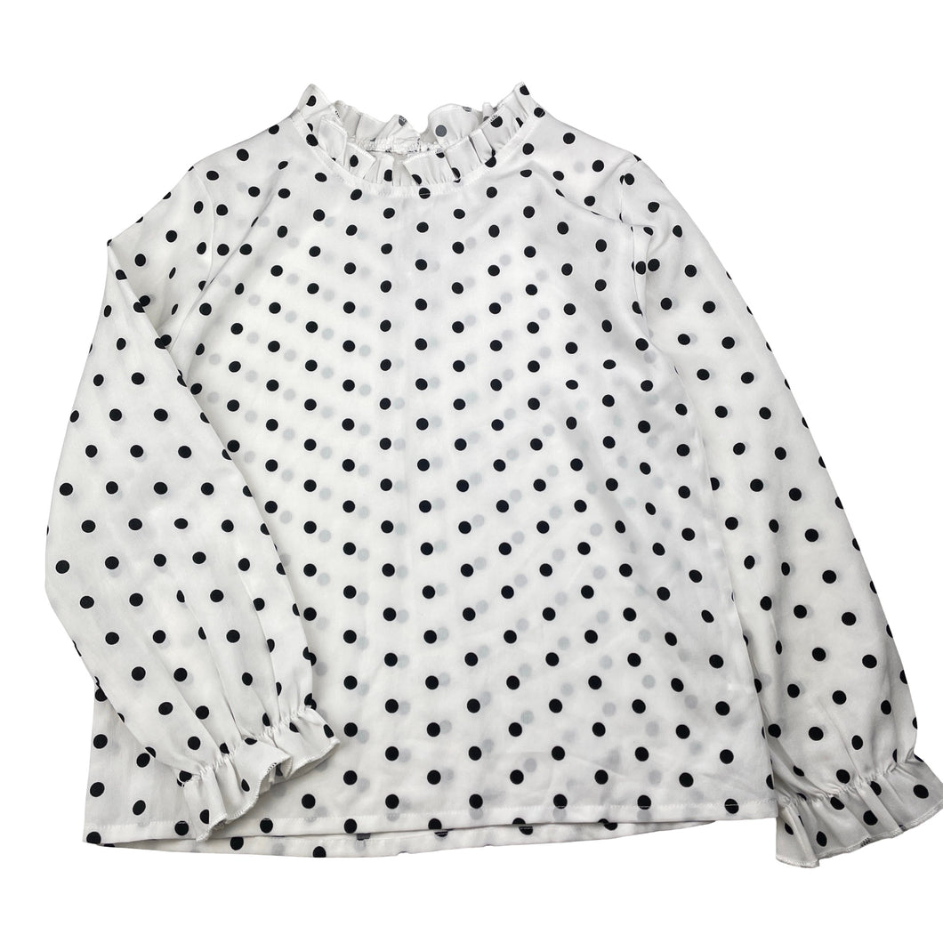 Girls PatPat, lightweight spotted long sleeve top, EUC, size 8-9,  