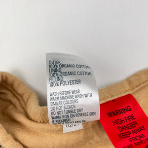 Unisex Anko, lightly wadded organic cotton sleeping bag, GUC, size 2,  