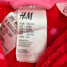 Load image into Gallery viewer, Girls H&amp;M, Disney Minnie Mouse fleece dressing gown / bath robe, small marks, FUC, size 5-6,  
