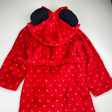 Load image into Gallery viewer, Girls H&amp;M, Disney Minnie Mouse fleece dressing gown / bath robe, small marks, FUC, size 5-6,  