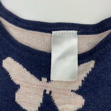 Load image into Gallery viewer, Girls Target, knitted cotton long sleeve dress, butterflies, GUC, size 5, L: 58cm