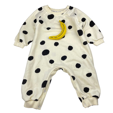 Unisex abaanannan, novelty romper, banana, EUC, size 1,  