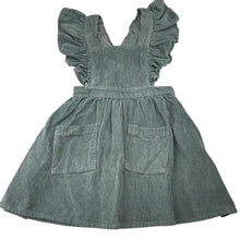 Load image into Gallery viewer, Girls Hubble + Duke, corduroy cotton pinafore dress, FUC, size 6, L: 60cm