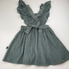 Load image into Gallery viewer, Girls Hubble + Duke, corduroy cotton pinafore dress, FUC, size 6, L: 60cm