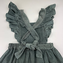 Load image into Gallery viewer, Girls Hubble + Duke, corduroy cotton pinafore dress, FUC, size 6, L: 60cm