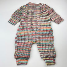 Load image into Gallery viewer, Unisex Jack &amp; Milly, lined chunky knit zip romper, GUC, size 00,  