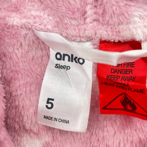 Girls Anko, soft fleece dressing gown / bath robe, EUC, size 5,  