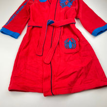 Load image into Gallery viewer, Boys Marvel, Spiderman fleece dressing gown / bath robe, EUC, size 4,  