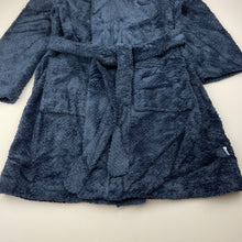 Load image into Gallery viewer, Boys Peter Alexander, navy fleece dressing gown / bath robe, GUC, size 4,  