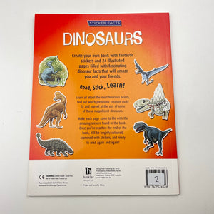 Books STICKER FACTS, DINOSAURS, paperback, EUC, size ,  