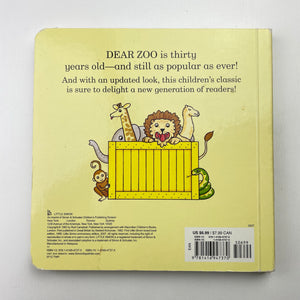 Books Dear Zoo, by Rod Campbell, board book, GUC, size ,  