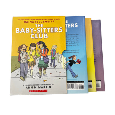 Books THE BABY-SITTERS CLUB, 3 x graphic novels by Raina Telgemeier, paperback, GUC, size ,  