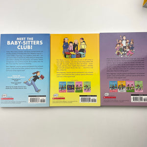 Books THE BABY-SITTERS CLUB, 3 x graphic novels by Raina Telgemeier, paperback, GUC, size ,  