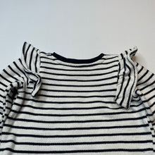 Load image into Gallery viewer, Girls Cotton On, navy stripe lightweight sweater / top, no size, armpit to armpit: 34cm, shoulder to cuff: 33.5cm, GUC, size 3,  