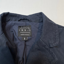 Load image into Gallery viewer, Boys Indie, navy cotton blazer / jacket, GUC, size 1,  