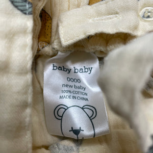 Girls Baby Baby, lightweight cotton suspender skirt, lemons, EUC, size 0000,  