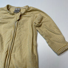 Load image into Gallery viewer, Unisex Target, striped organic cotton blend zip romper, FUC, size 000,  