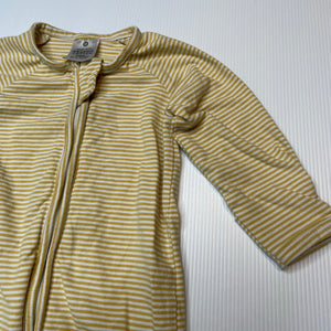 Unisex Target, striped organic cotton blend zip romper, FUC, size 000,  